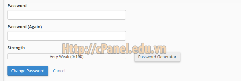 Đổi mật khẩu tài khoản FTP trong host cPanel